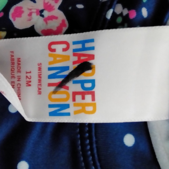 Harper Canyon Ruffle Rashguard Swimsuit Set 12M - Picture 6 of 8